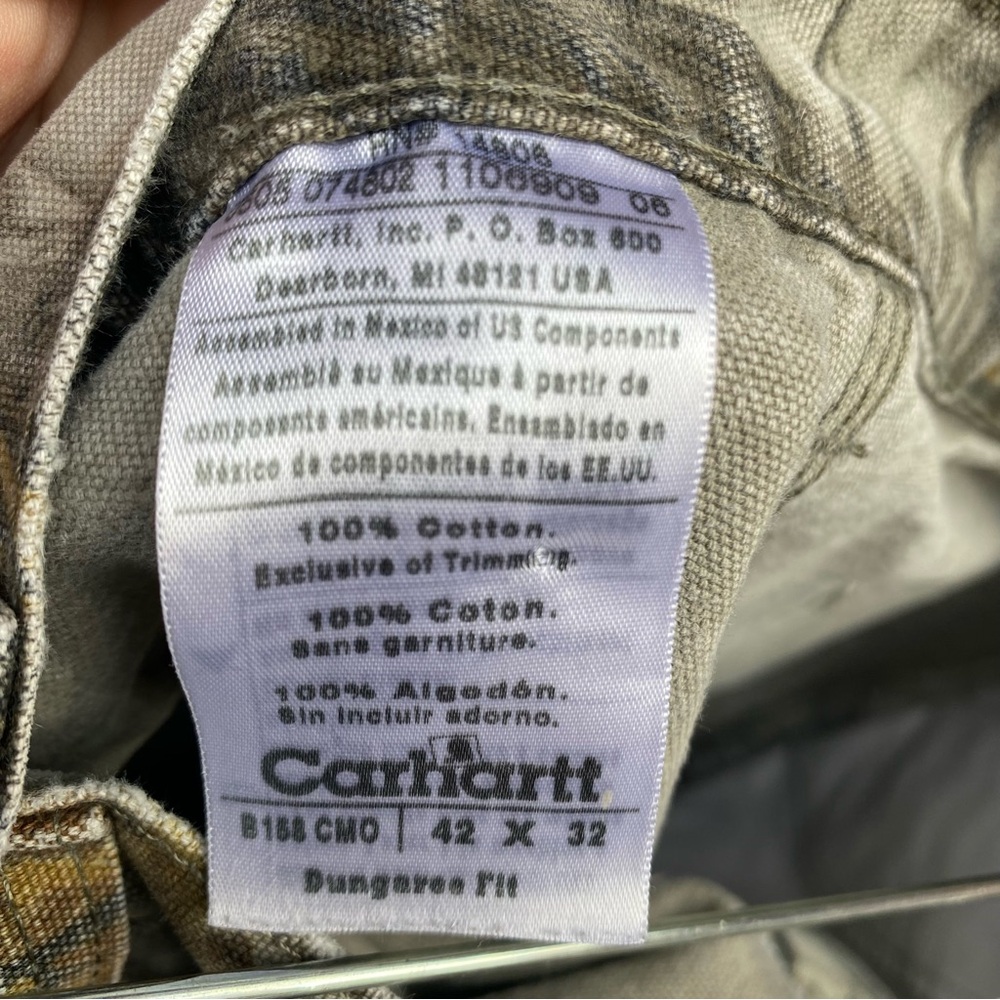 Vintage Carhartt B158 CMO Realtree Camo Pants Men's 42x32 Dungaree Carpenter Y2K - Picture 10 of 13